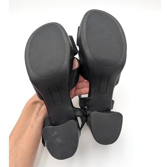 Reaction Kenneth Cole Reeva Platform Sandals Women's Black Size US8 EU39 - Picture 9 of 14